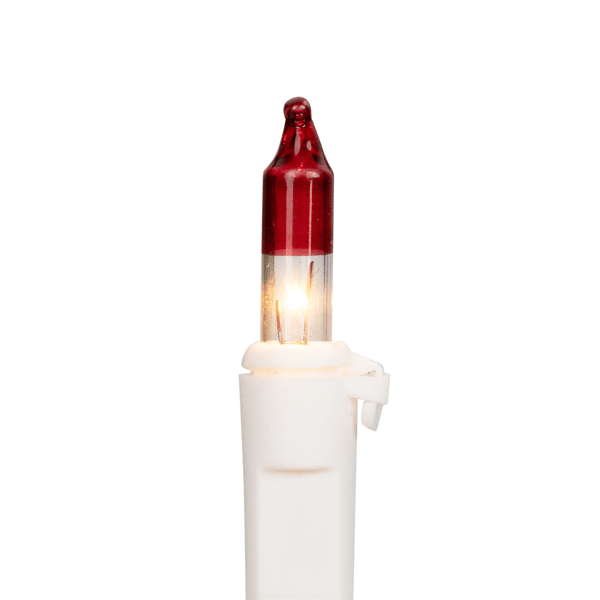Northlight 10ft. Mini Clear with Red Tips Christmas Light Set