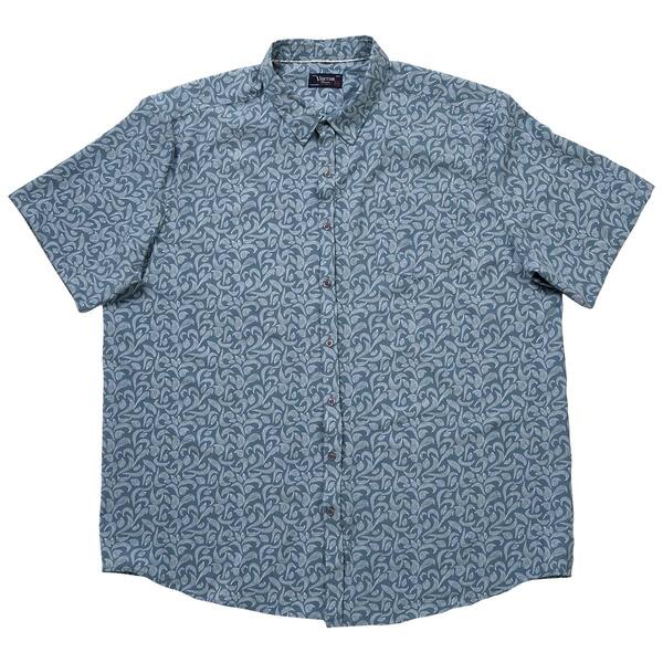 Mens Big & Tall Visitor Stretch Button Down Shirt - Steel Blue - image 