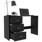 FM FURNITURE Berlin Black Wengue Three Drawers Desk - image 4