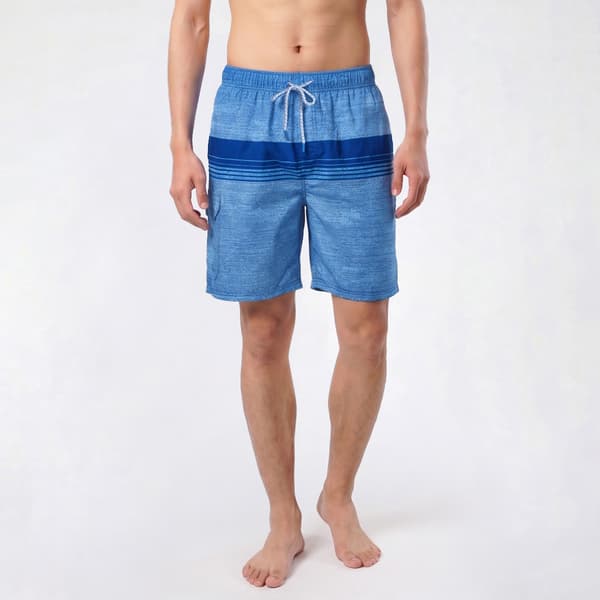 Young Mens SURFZONE Blue Stripes Swim Trunks - image 