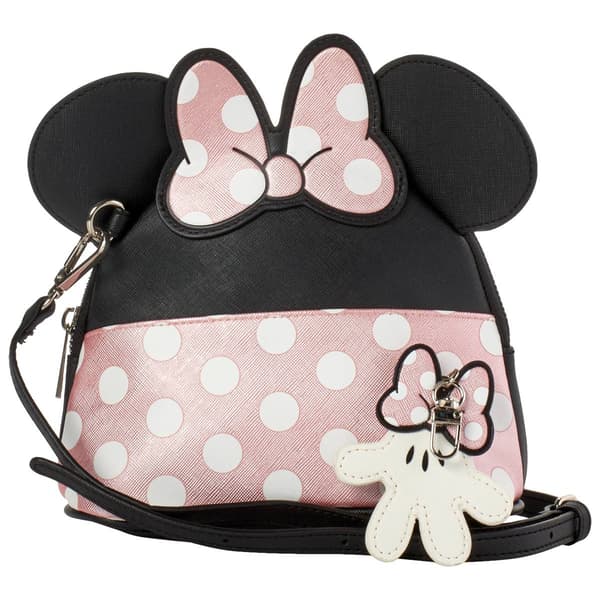 Womens Disney Minnie Mouse Crossbody and Bag Charm Box Set - image 