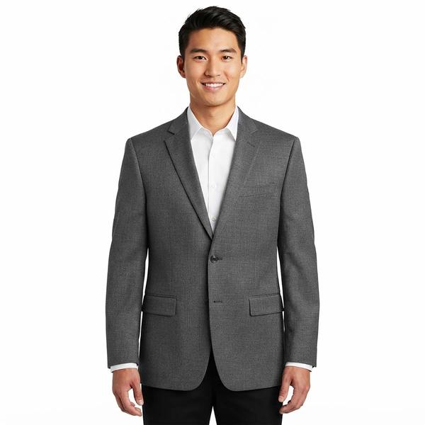 Mens Jones New York Grey Shark Stretch Sport Coat - image 