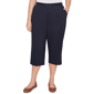 Plus Size Alfred Dunner Classics_S6 Solid Twill Button Hem Capri - image 1