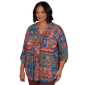 Plus Size Ruby Rd. Romance On The Ranch Pleated Floral Blouse - image 3