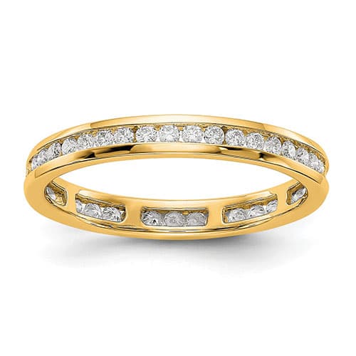 Endless Affection™ Yellow Gold Channel Set Band