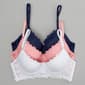 Womens Laura Ashley&#40;R&#41; 3pk. Daisy Lace Full Molded Bras LS7512-3PKJ - image 1