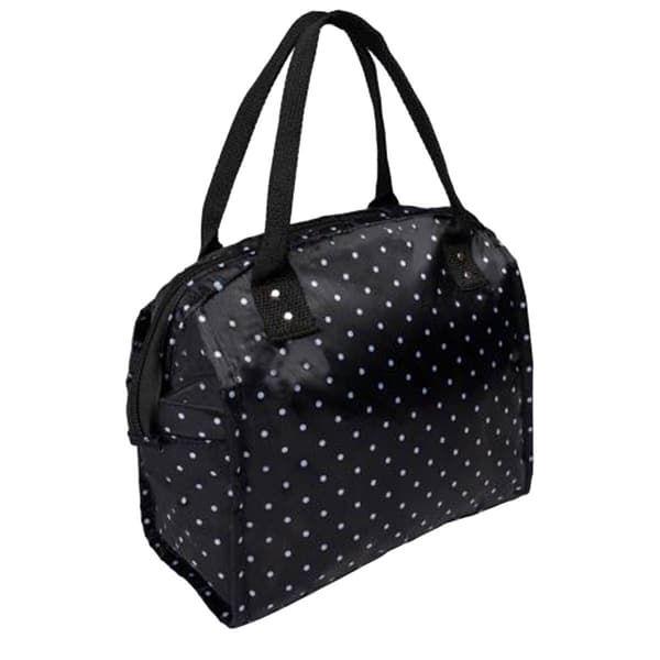Kathy Ireland Leah Polka Dot Wide Lunch Tote
