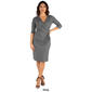 Womens 24/7 Comfort Apparel Draped Knee Length Dress - image 2