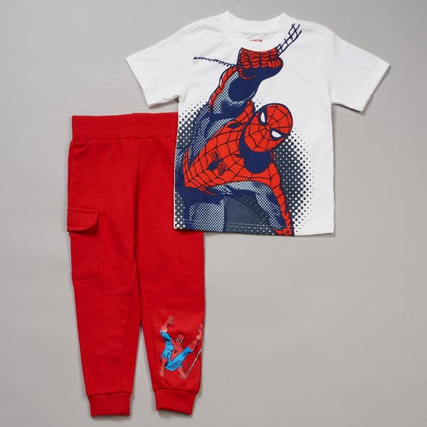 Boys &#40;4-7&#41; Marvel Spider-Man/Dots Tee & Jogger Sweatpants Set - image 