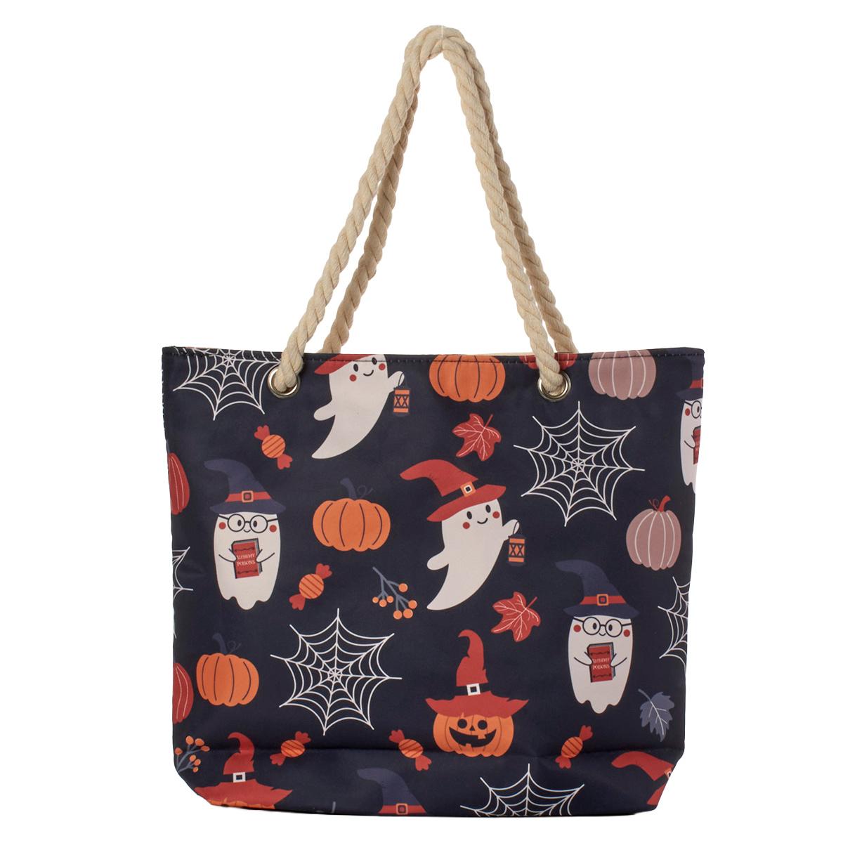 Renshun Ghost Webs Pumpkins Tote