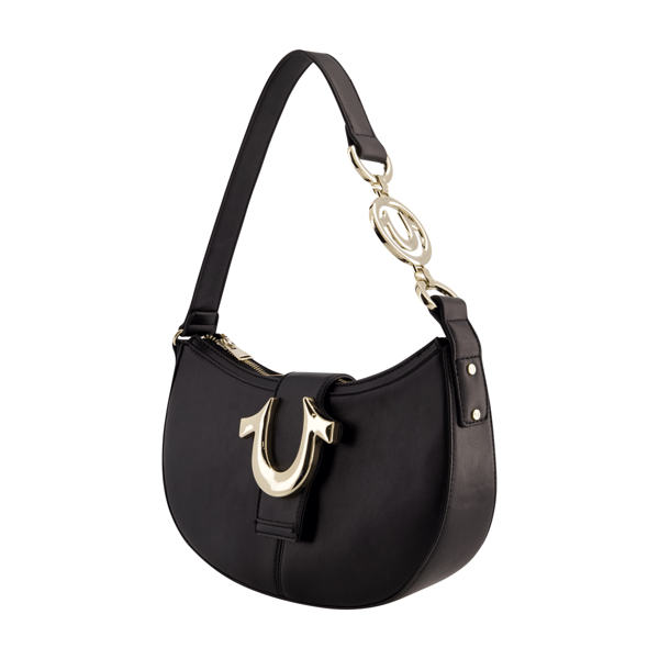 True Religion Horseshoe Strap Crescent Hobo Bag