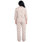 Womens Poppy & Clay Long Sleeve Coffee Organic Pajama Set - image 3
