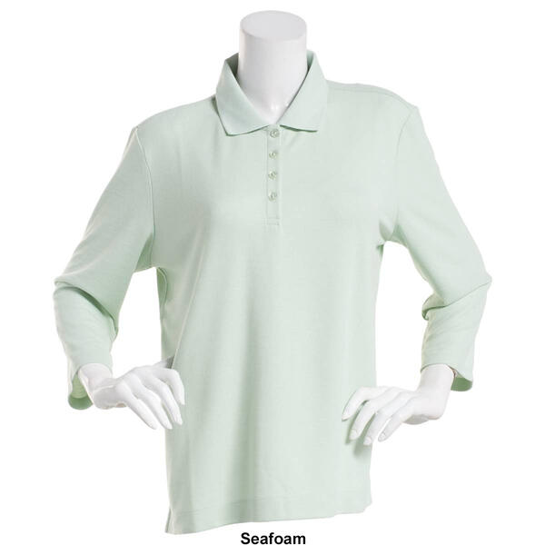 Plus Size Hasting & Smith 3/4 Sleeve Polo Top