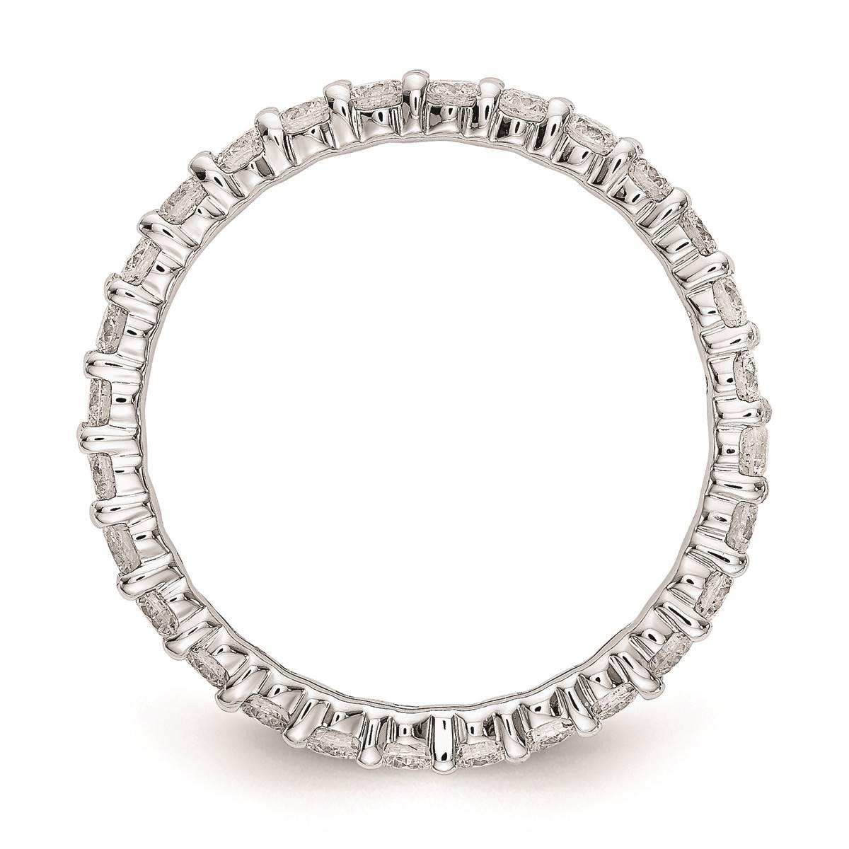 Pure Fire 14kt. White Gold Lab Grown Diamond Shared Prong Band