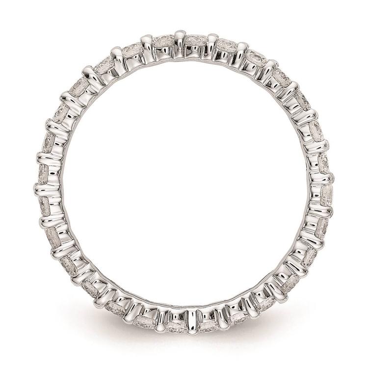 Pure Fire 14kt. White Gold Lab Grown Diamond Shared Prong Band