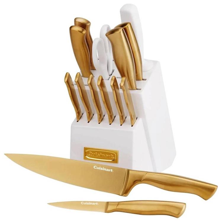 Cuisinart(R) Stainless Steel Gold 15pc. Knife Block