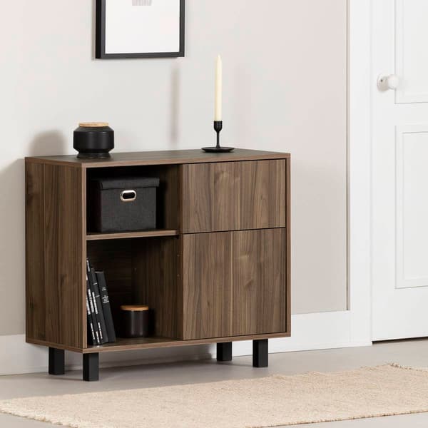 South Shore Octave Natural Walnut Small Cabinet
