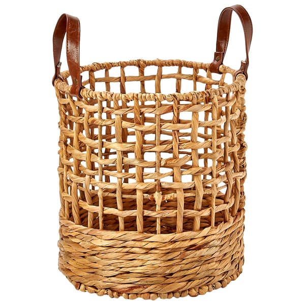 Baum Brothers Small Twist & Karo Weave Water Hyacinth Basket - image 