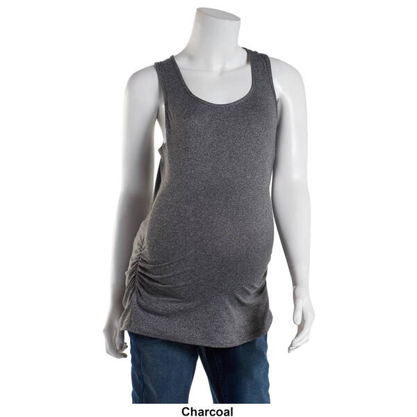Womens Due Time Solid Racerback Maternity Tank Top