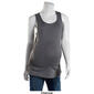 Womens Due Time Solid Racerback Maternity Tank Top - image 3