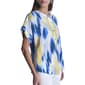 Womens DKNY Sport Short Sleeve Abstract Button Front Blouse - image 3