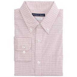 Mens Preswick & Moore(R) Regular Fit Plaid Dress Shirt - Red/White