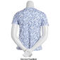 Petite Hasting & Smith Fancy Floral Short Sleeve Crew Neck Top - image 2