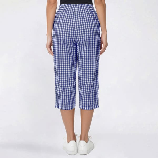 Womens Jordana Rose Seersucker Gingham Capris
