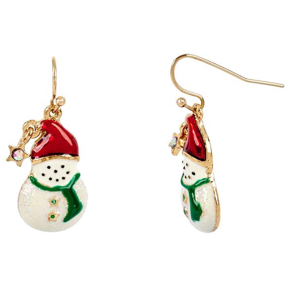 Snowman Fishhook Earrings - image 