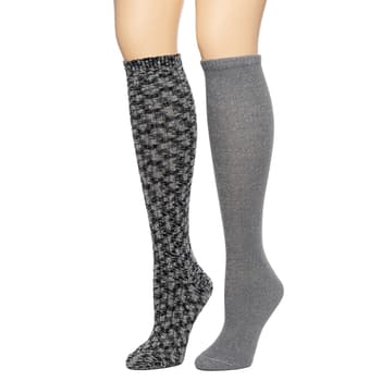 Womens Cuddl Duds® 2pk. Space Dye Knee High Socks - Boscov's