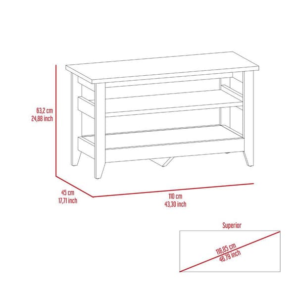 FM FURNITURE Vilna Storage Bench