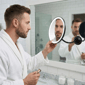 Ovente 9in.  Rechargeable Lighted Wall Mount Makeup Mirror - image 3