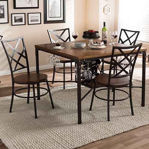 Baxton Studio Vintner 5pc. Dining Set - image 