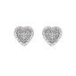 Diamond Classics&#8482; Rose Flash Plating Diamond Heart Stud Earrings - image 2