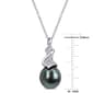 Gemstone Classics™ Black Tahitian Pearl Twist Drop Pendant - image 5