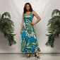 Womens 24/7 Comfort Apparel Blue Paisley A Line Maxi Dress - image 4