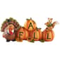 Resin Turkey w/ Pumpkins/Sunflowers/Squirrels - image 1
