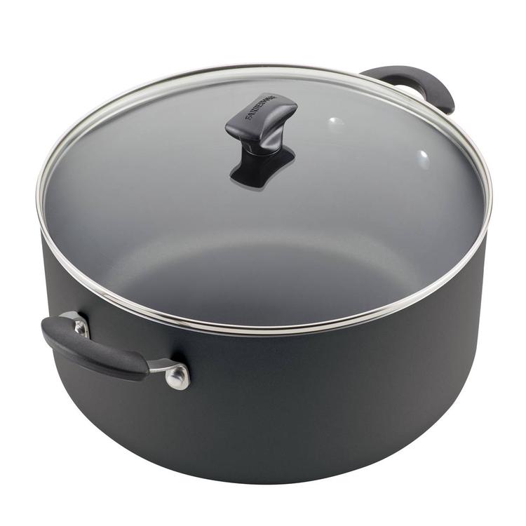 Farberware® DiamondMax™ 10.5-Quart Black Covered Stockpot