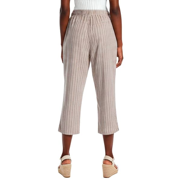 Plus Size Emily Daniels Pull On Stripe Side Slit Capris
