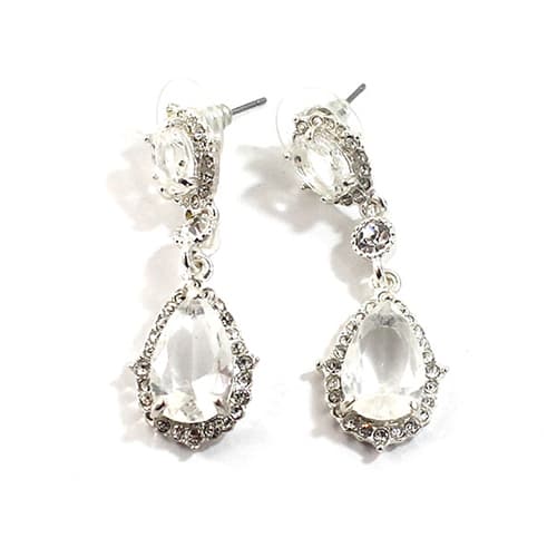 Adrienne Vittadini Silver-Tone Double Drop Earrings