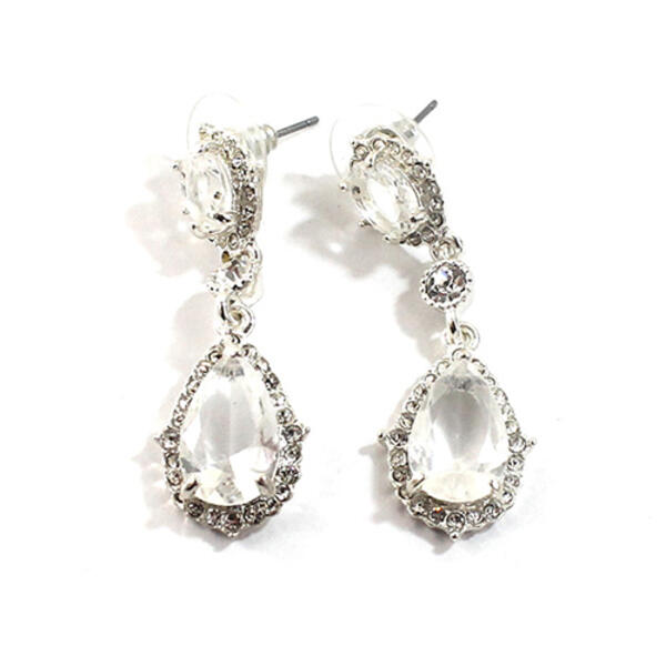 Adrienne Vittadini Silver-Tone Double Drop Earrings - image 