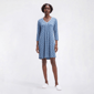 Womens Rene Rofe(R) Flower & Geometric V-Neck Lace Trim Nightshirt - image 1