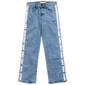 Girls (7-16) Celebrity Ace Acid Wash Side Tape Straight Jeans - image 1