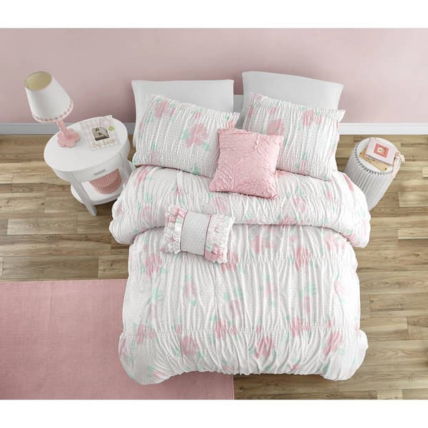 Alex &amp; Bella Tabitha Smocked Microfiber Comforter Bedding Set