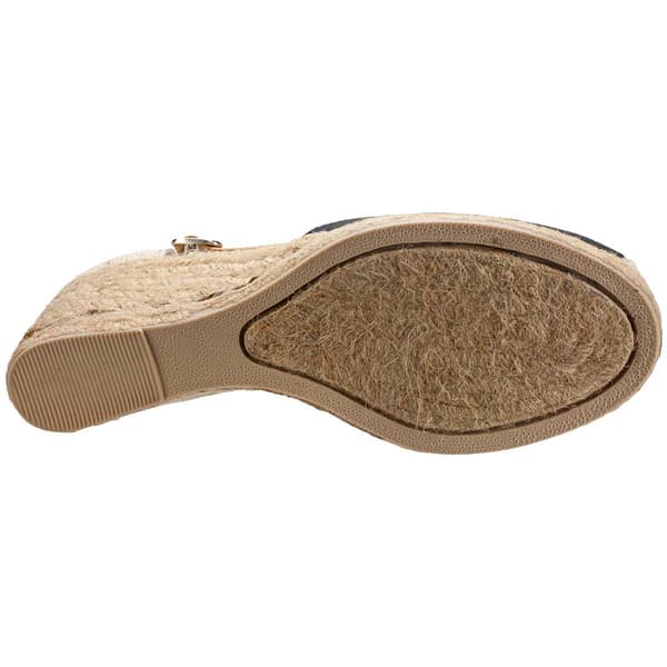 Womens White Mountain Mamba Wedge Espadrilles Sandals