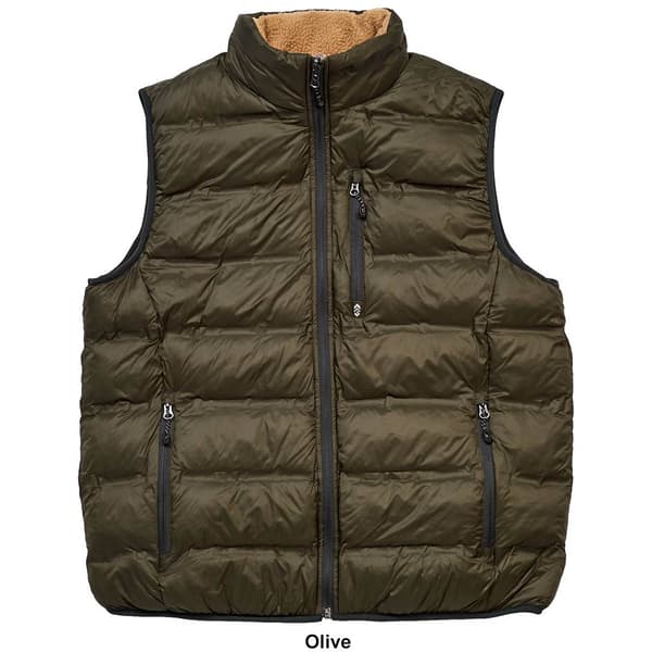 Mens Free Country Sherpa Lined Reversible Vest