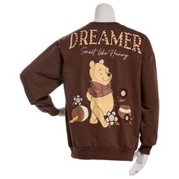 Juniors Freeze Pooh Chenille Applique Embroidered Fleece Pullover