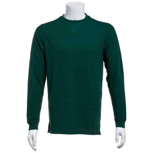 Mens Preswick & Moore(R) Long Sleeve Thermal Crew Neck Pajama Shirt - image 