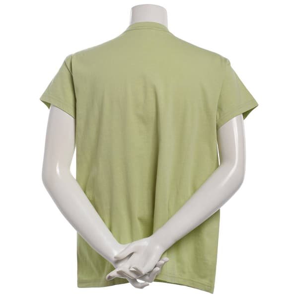 Womens Top Stitch by Morning Sun Floral Butterfly Gnomes Tee