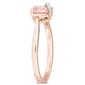Heart Shape Morganite & Diamond Accent Wrap Ring - image 3
